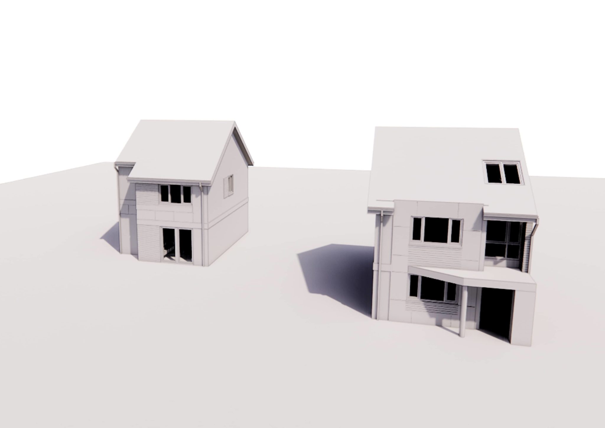 a computer rendered of the concept houses.