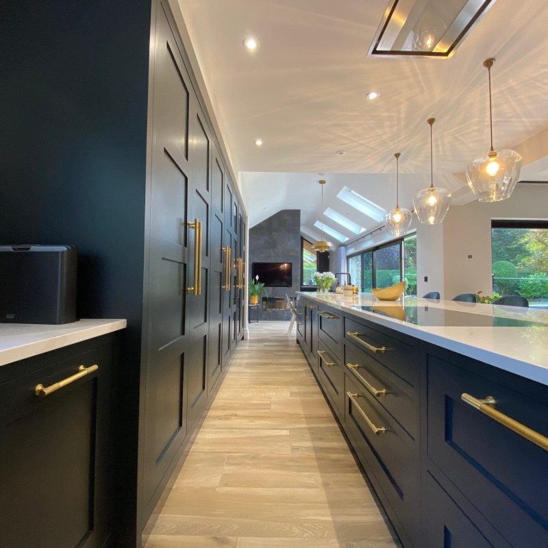 Blue Painted Kitchen-min