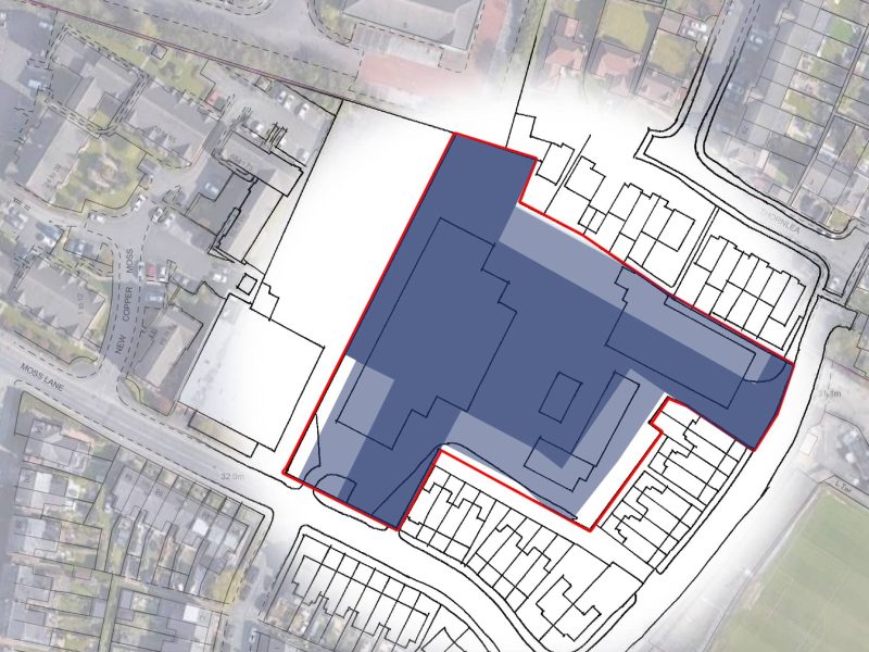 a drawing of the developable area.